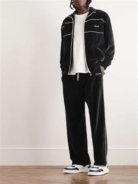 celine velour tracksuit|celine tracksuit hoodie.